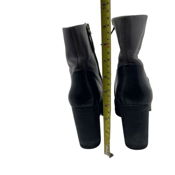 Aldo Womens Colorblock Leather Block Heel Catheryn Ankle Boots Black & Gray Sz 8 - Picture 7 of 9